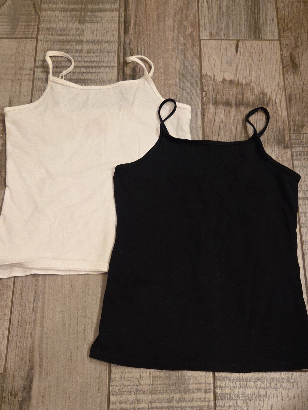 Cat & Jack Black and White Spaghetti Strap Camisoles